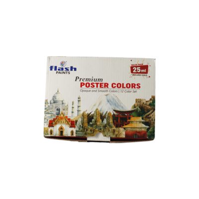 Flash Paints Premium Posters Color 25ml – 12 Shades