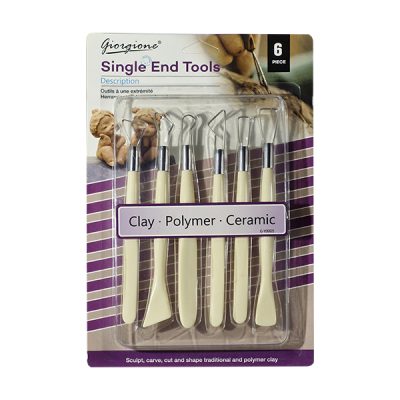 Giorgione Clay Modelling Sculpting Tools Single End Potter – 6pc