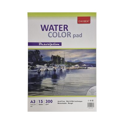 Chiisen A3 Water Color Pad – 300gsm – 15 Sheets