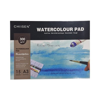 Chiisen A3 Watercolor Pad – 300gsm – 15 Sheets