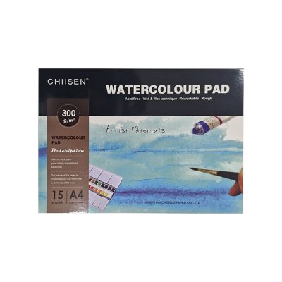 Chiisen A4 Watercolor Pad – 300gsm – 15 Sheets