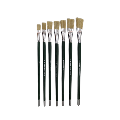 Flash Long Handel Flat White Bristel Brush – Single